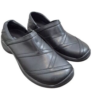 Merrell Slip On Mule/Clog Black Leather Comfort Cushion Shoes Women's Size 8.5